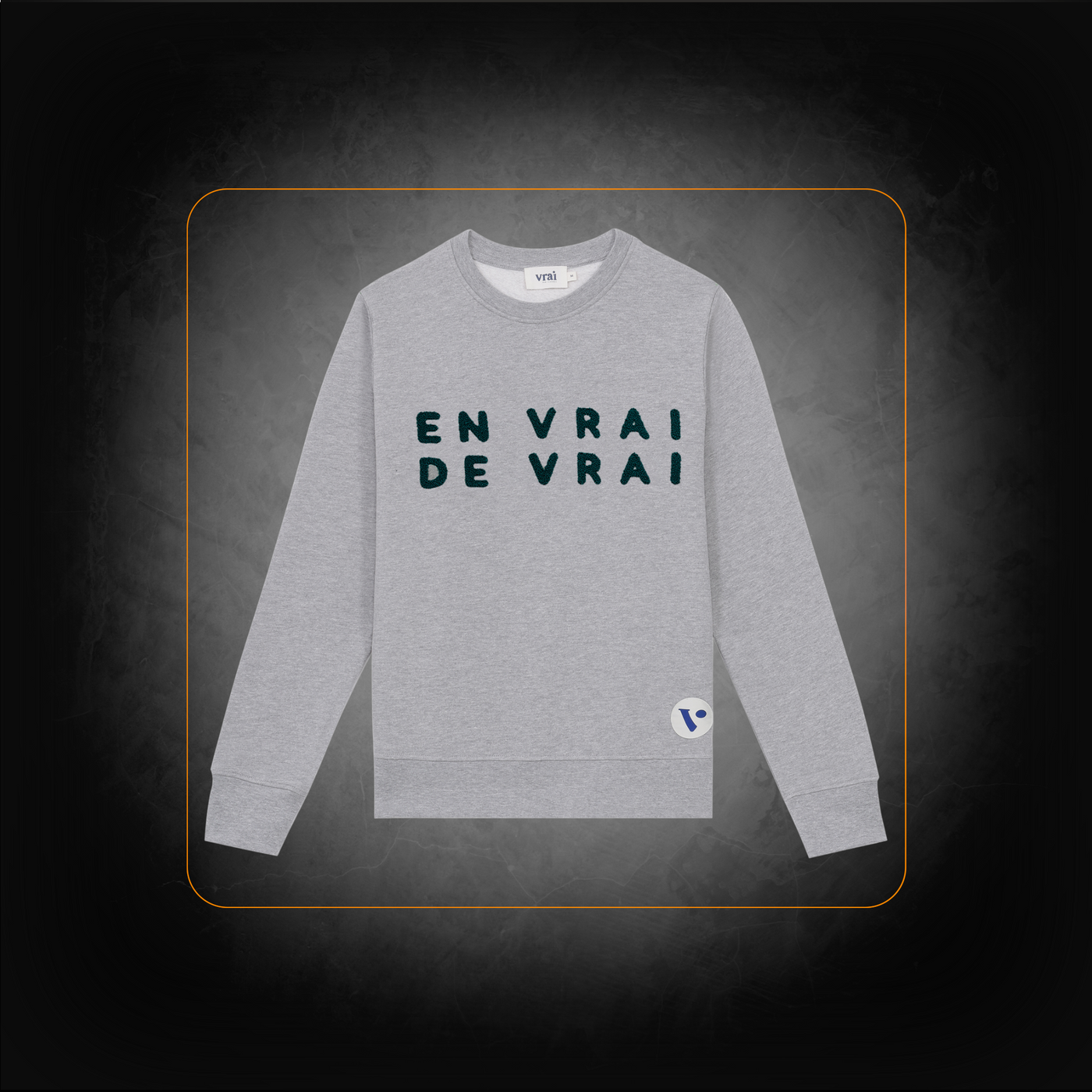 Sweat En Vrai de Vrai Gris - Vianney