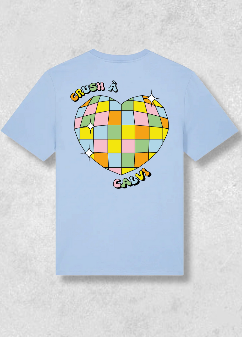 Unisex Crush T-shirt in Calvi sky blue