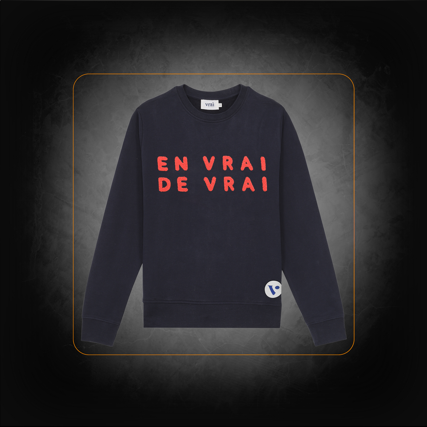 Sweat En Vrai de Vrai Bleu Marine - Vianney