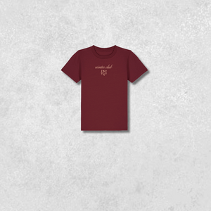 Children's winter club burgundy t-shirt