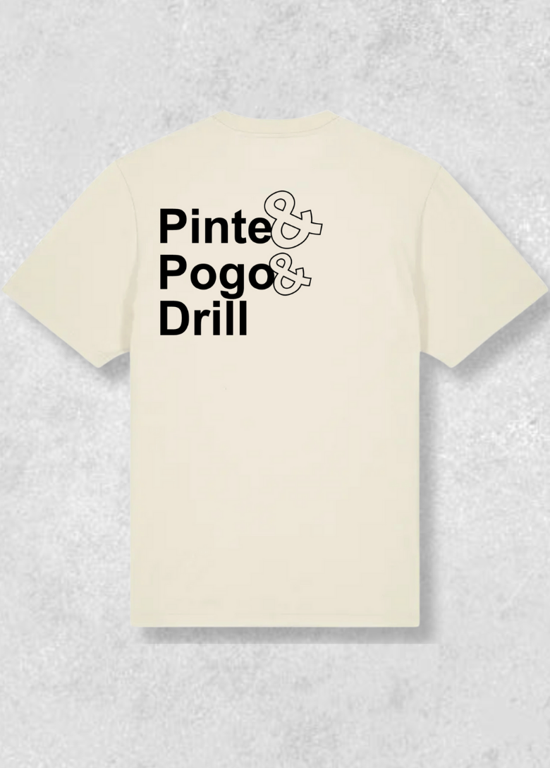 Pint & Pogo & Drill Unisex T-Shirt - Black Logo