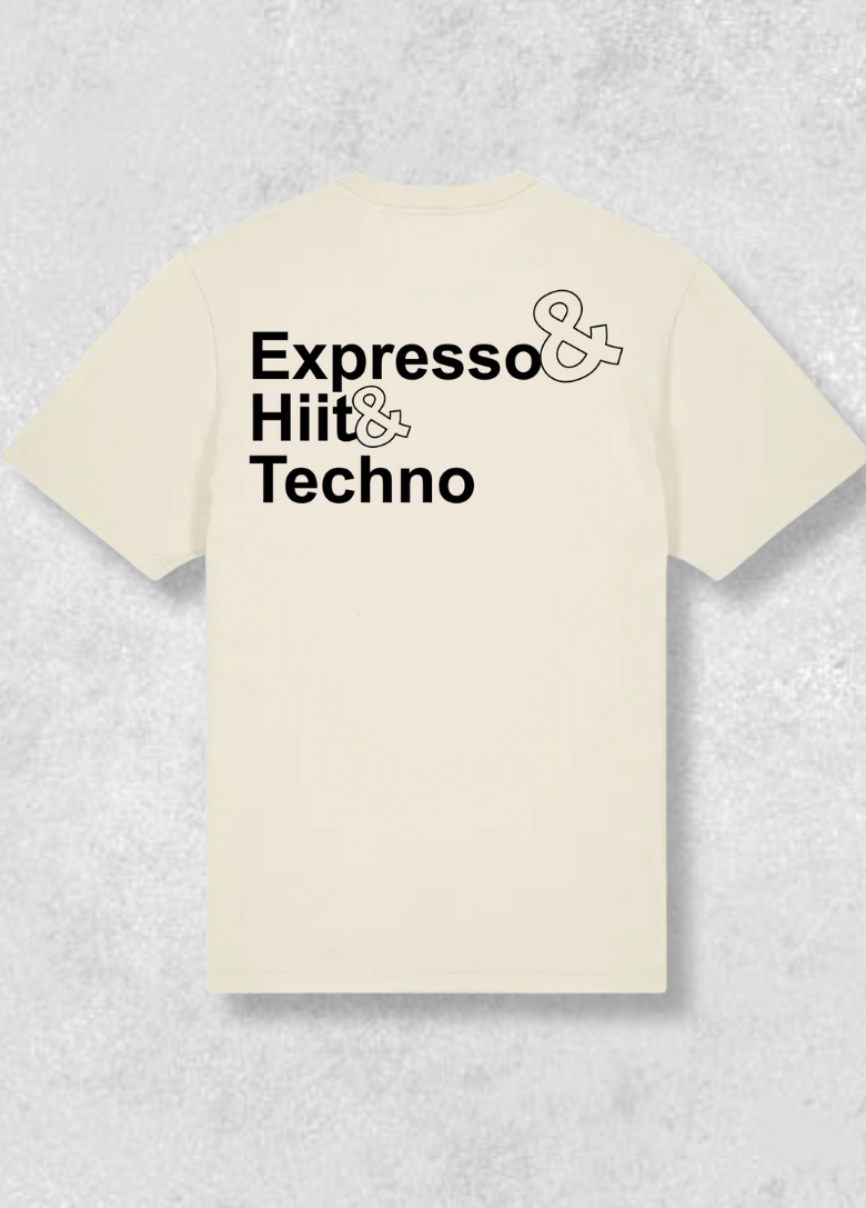 T-Shirt unisexe Expresso & Hiit & Techno - Logo Noir