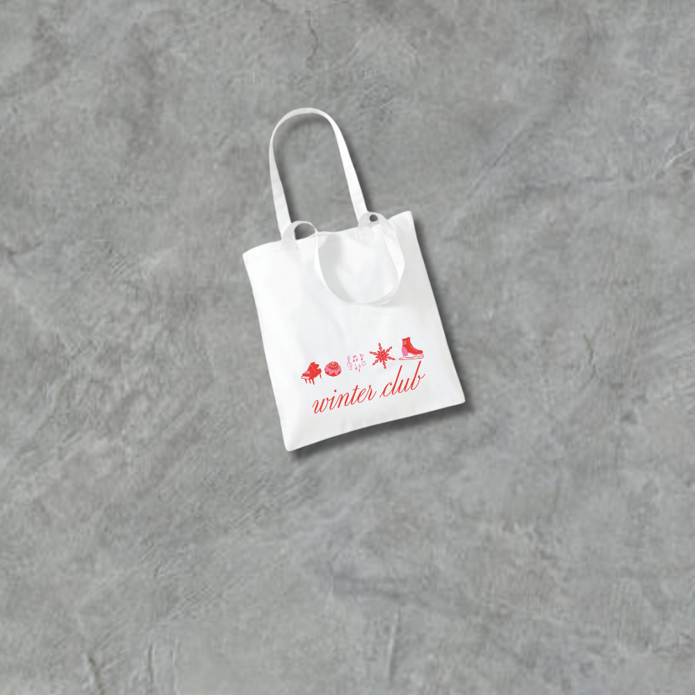 Winter Club Tote Bag Ecru