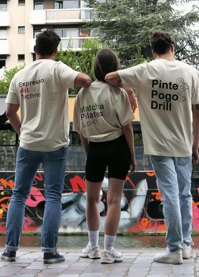 T-Shirt unisexe Pinte & Pogo & Drill - Logo Noir