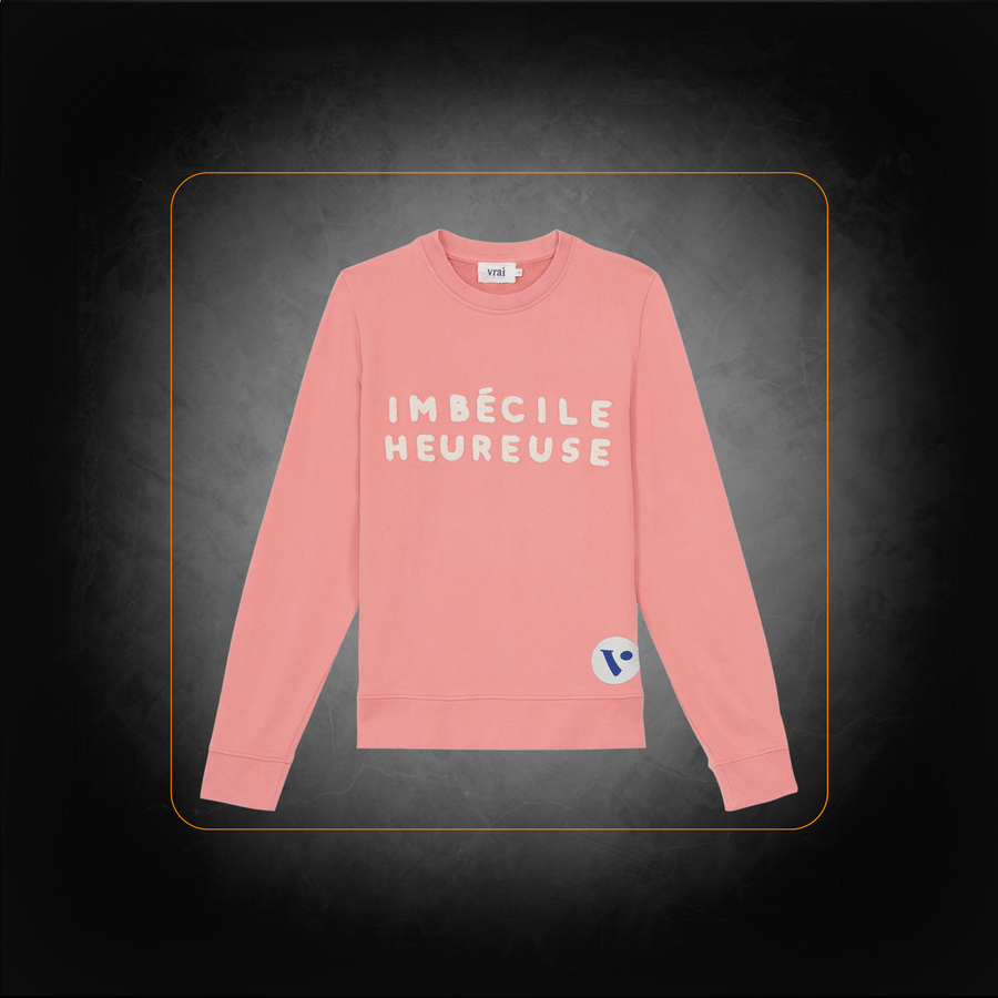 Sweatshirt Imbécile Heureuse Corail - Vianney