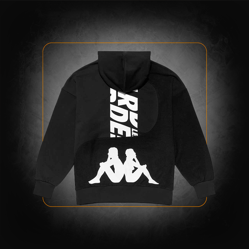 Black hoodie hoodie - Kappa x Les Ardentes