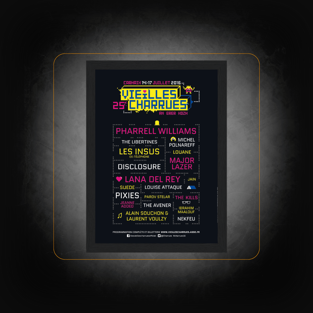 Affiche Personnalisée Festival Les Vieilles Charrues 201§