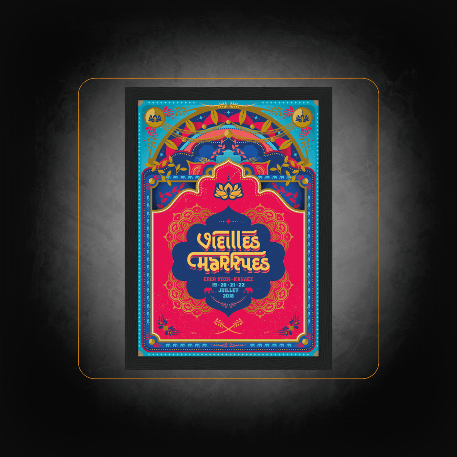 Affiche Personnalisée Festival Les Vieilles Charrues 2018