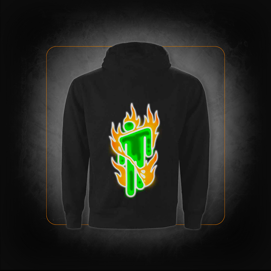 Hoodie: Airbrush Flames Blohsh - Billie Eilish