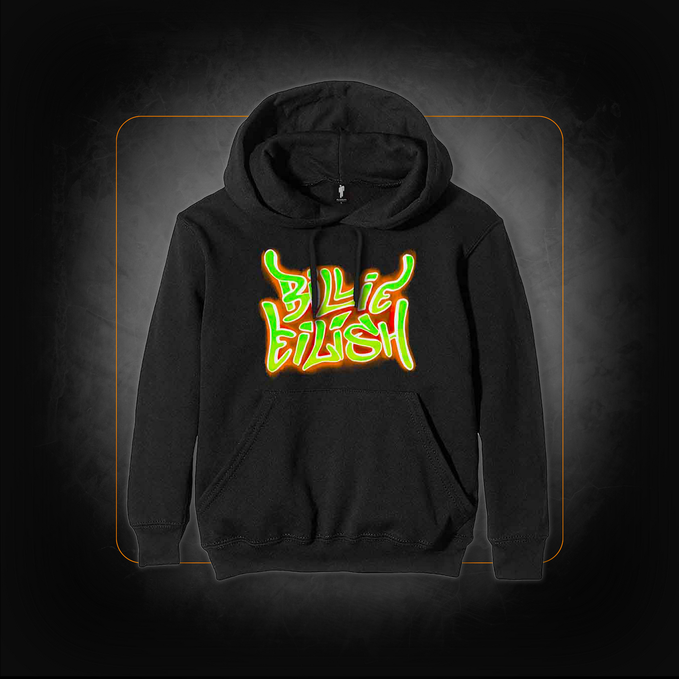 Hoodie: Airbrush Flames Blohsh - Billie Eilish