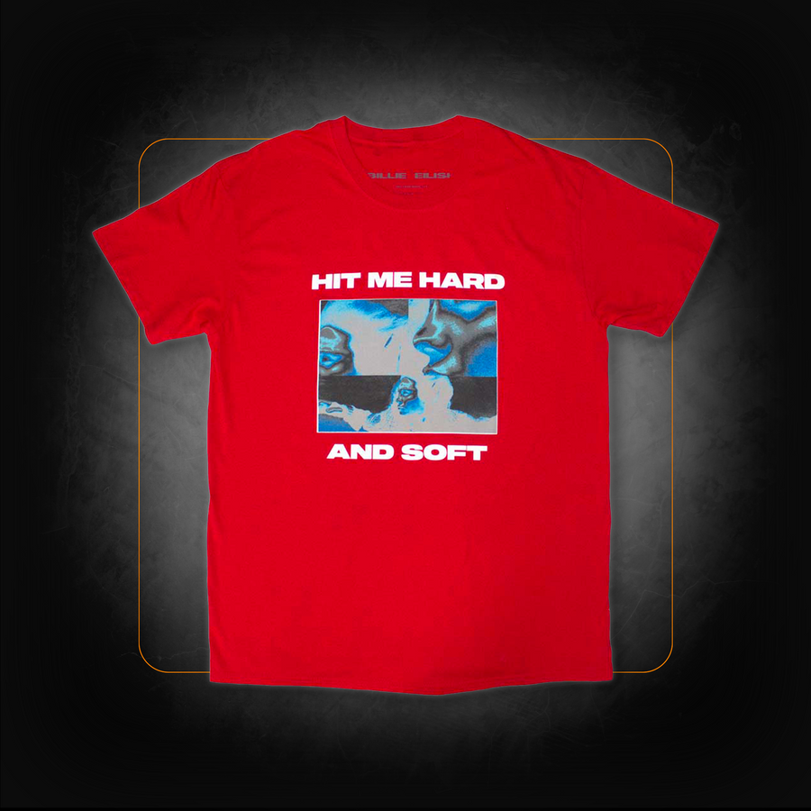 T-Shirt: Hit Me Hard And Soft Negative Red - Billie Eilish