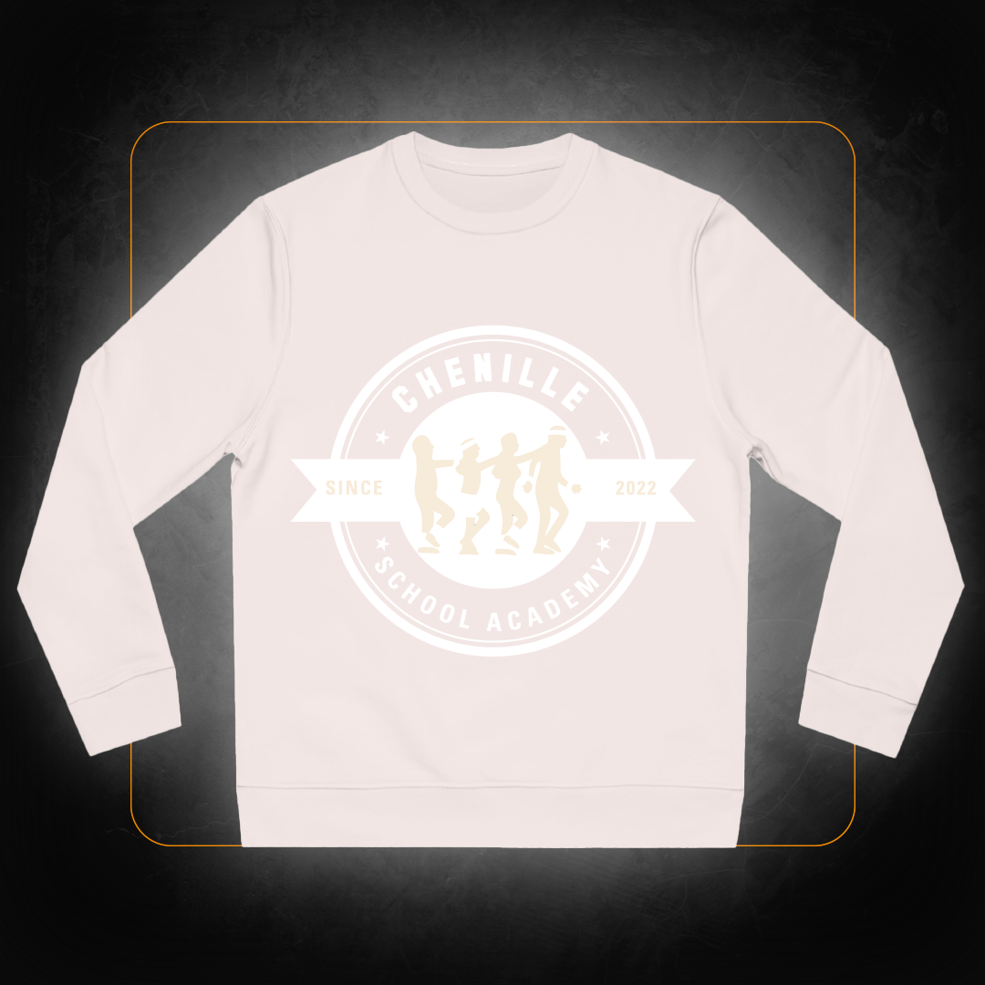 Official White Logo Sweatshirt - Chenille School Academy