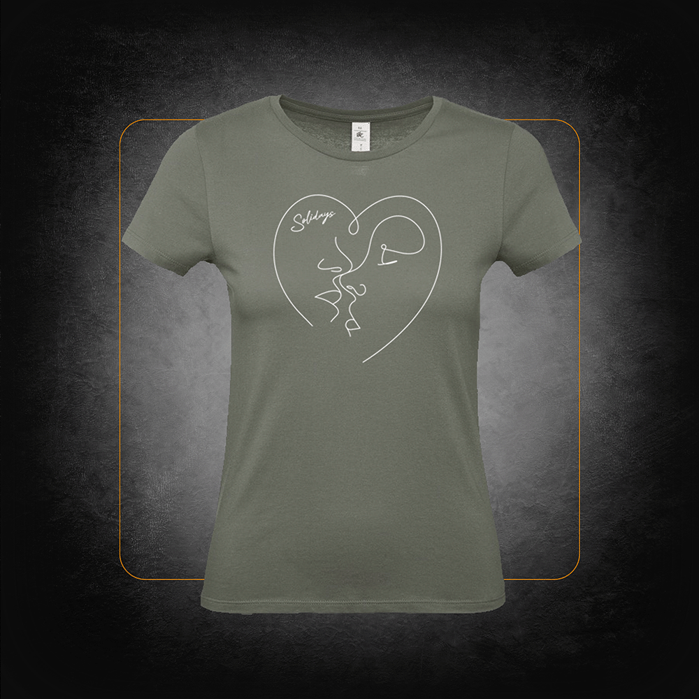 Heartline Unisex T-Shirt Khaki - Solidays