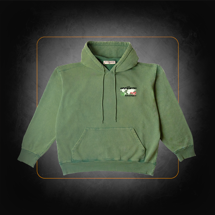 Line Up Hoodie Green - Les Ardentes