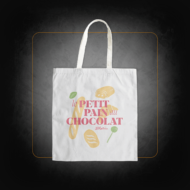 Totebag Le Petit Pain au Chocolat - Joe Dassin