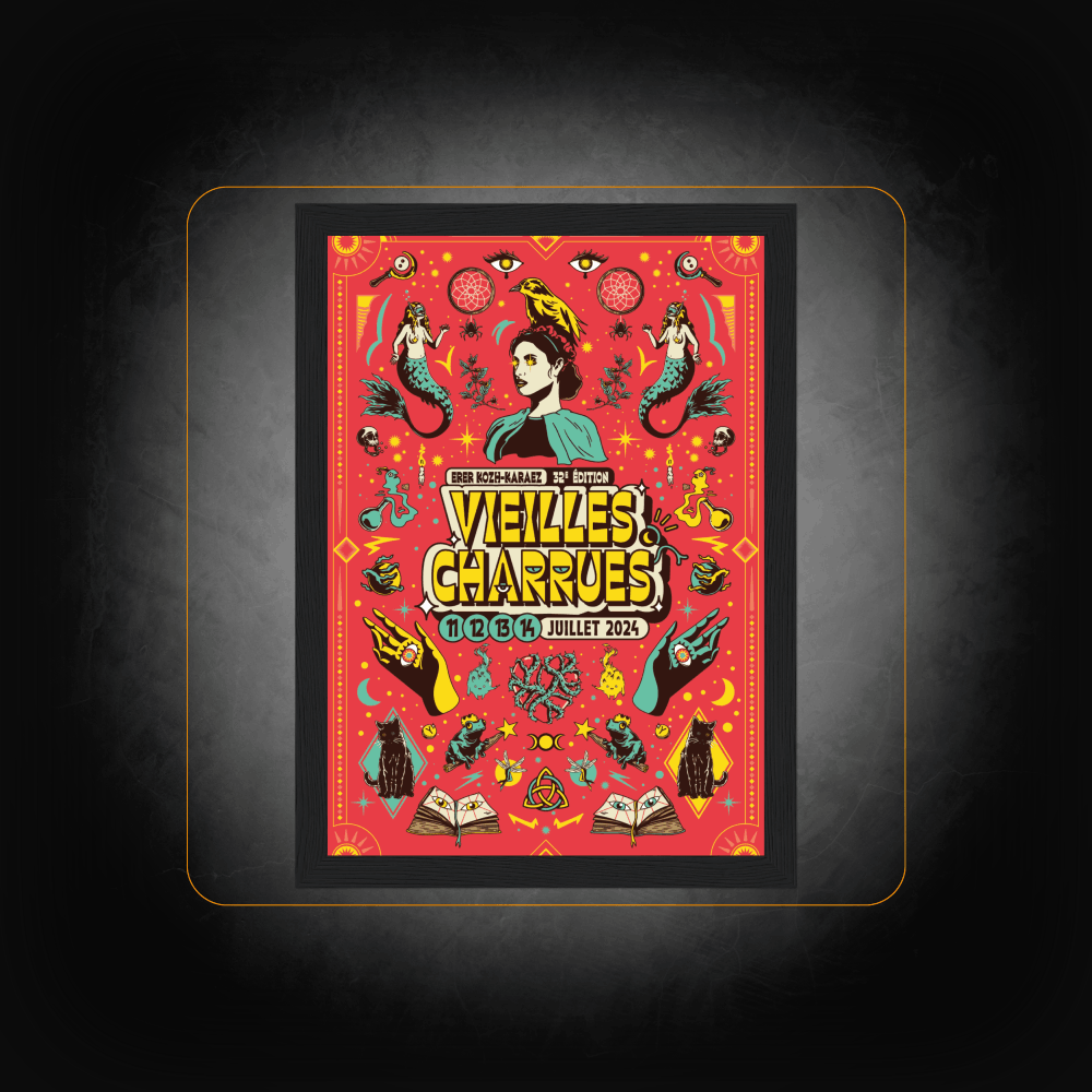 Affiche Personnalisée Festival Les Vieilles Charrues 2024