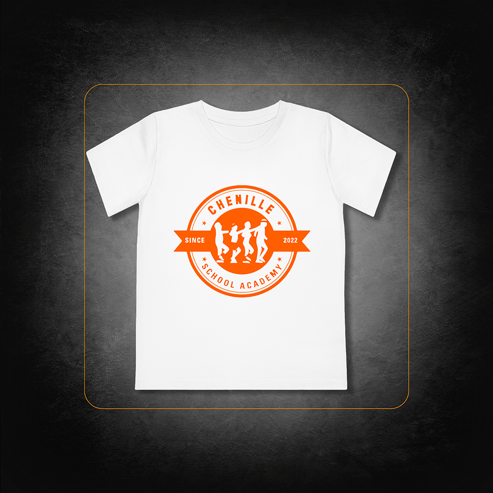 T-Shirt Officiel Enfant Logo Orange - Chenille School Academy