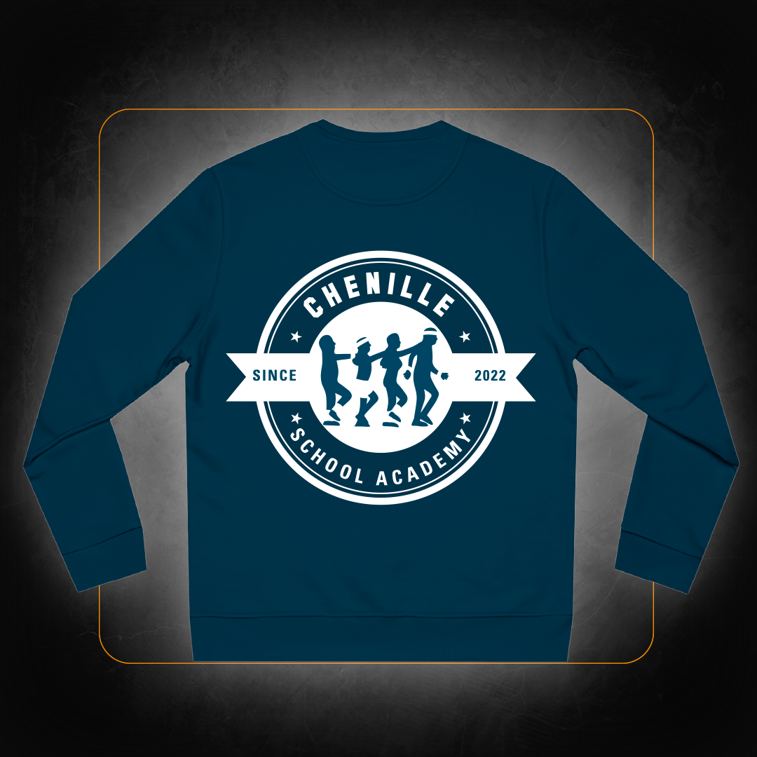 Official White Logo Sweatshirt - Chenille School Academy