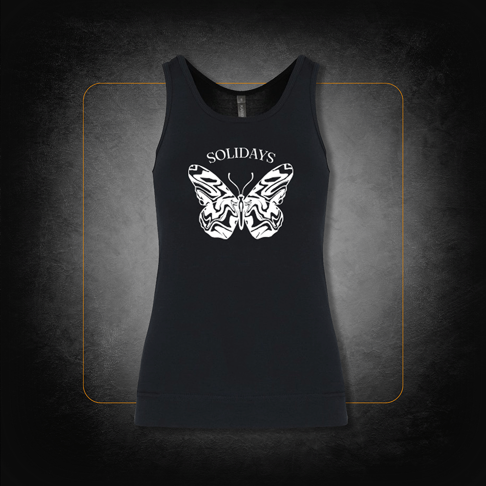 Black Butterfly Tank Top - Solidays