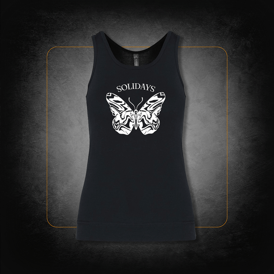 Black Butterfly Tank Top - Solidays