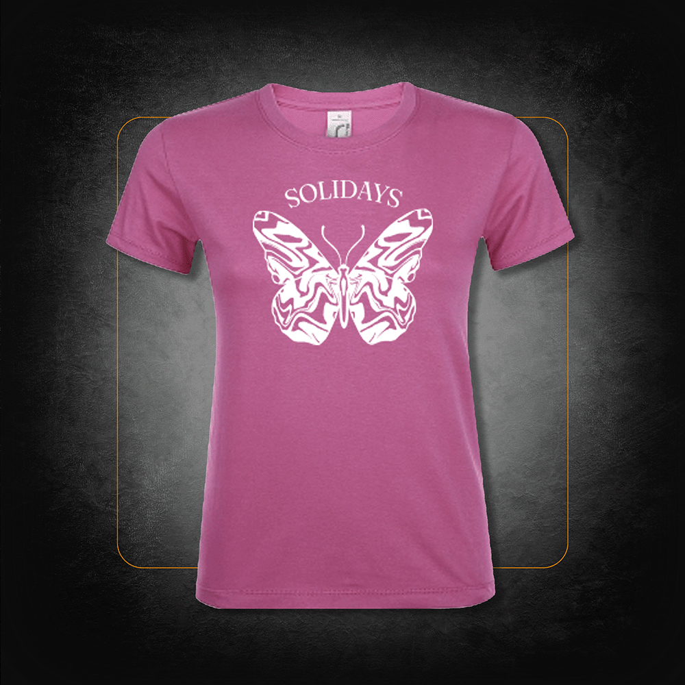 Pink Butterfly T-Shirt - Solidays