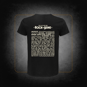 Black 2024 programming t-shirt - Rock En Seine