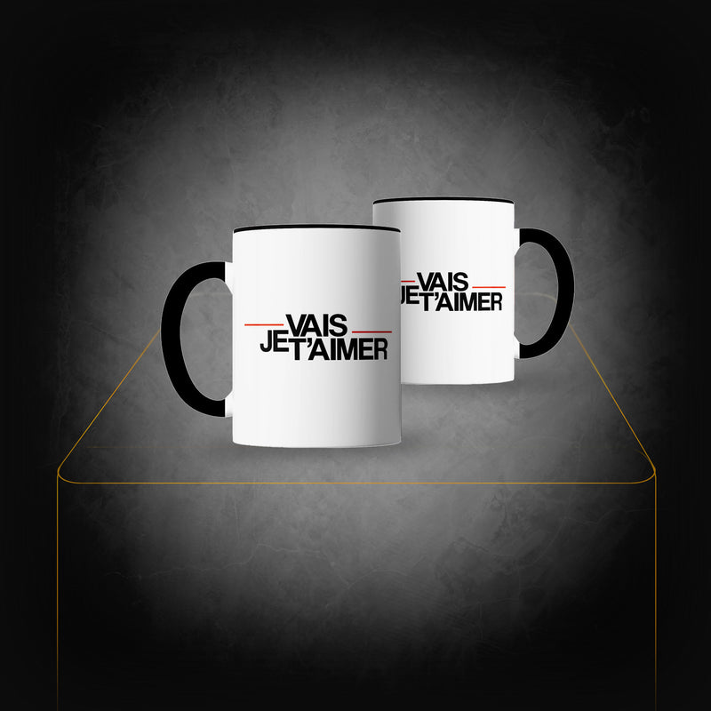 Mug logo blanc et noir - Je vais t'aimer