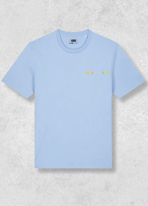 Unisex Crush T-shirt in Calvi sky blue