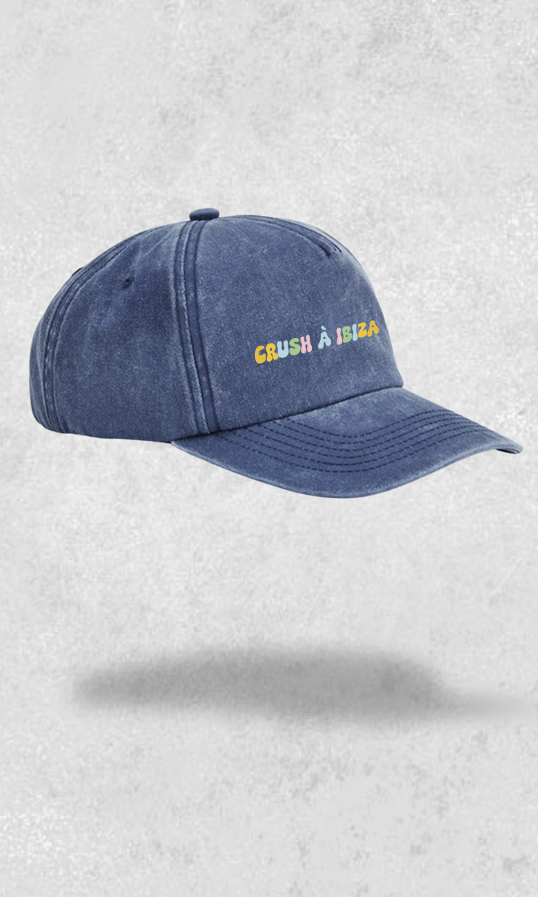 Ibiza crush cap washed blue jeans