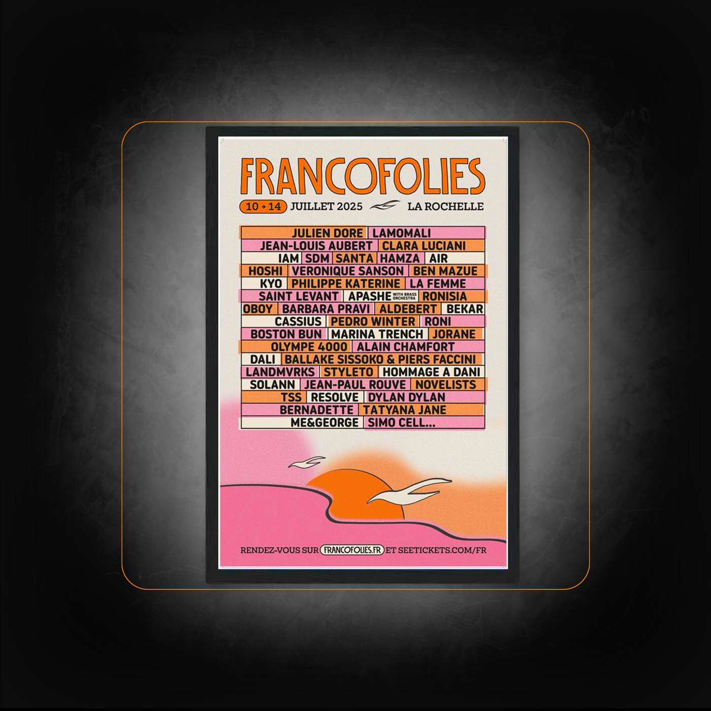 Affiche Festival Francofolies 2025 - 30x45cm