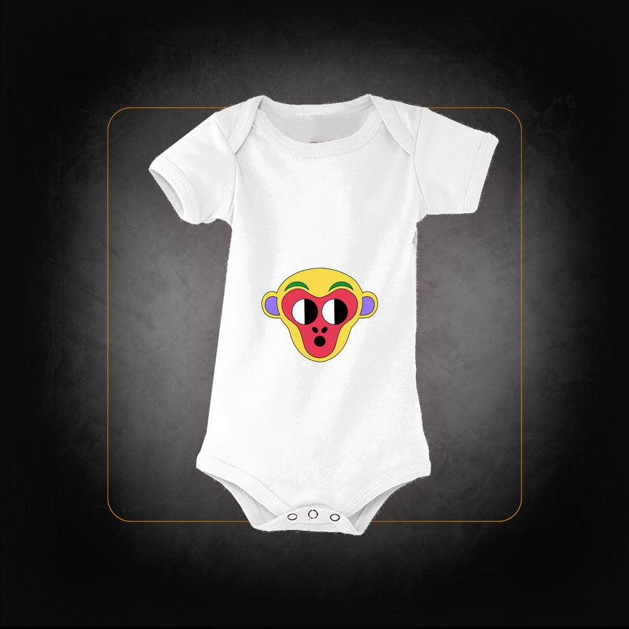 White Baby Bodysuit Monkey - Le Printemps de Bourges Crédit Mutuel