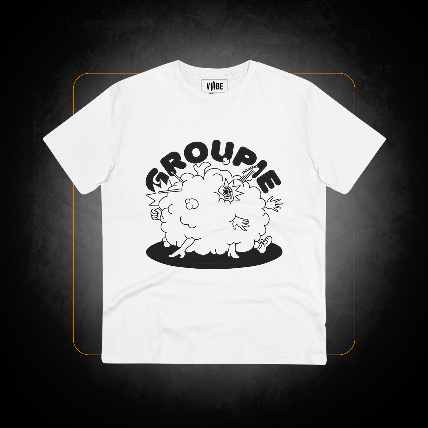 T-Shirt Blanc Logo Groupie - VIIBE